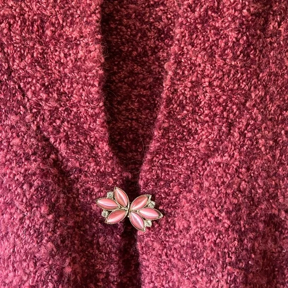 Addition Elle Deep Red Cardigan - Picture 2 of 3